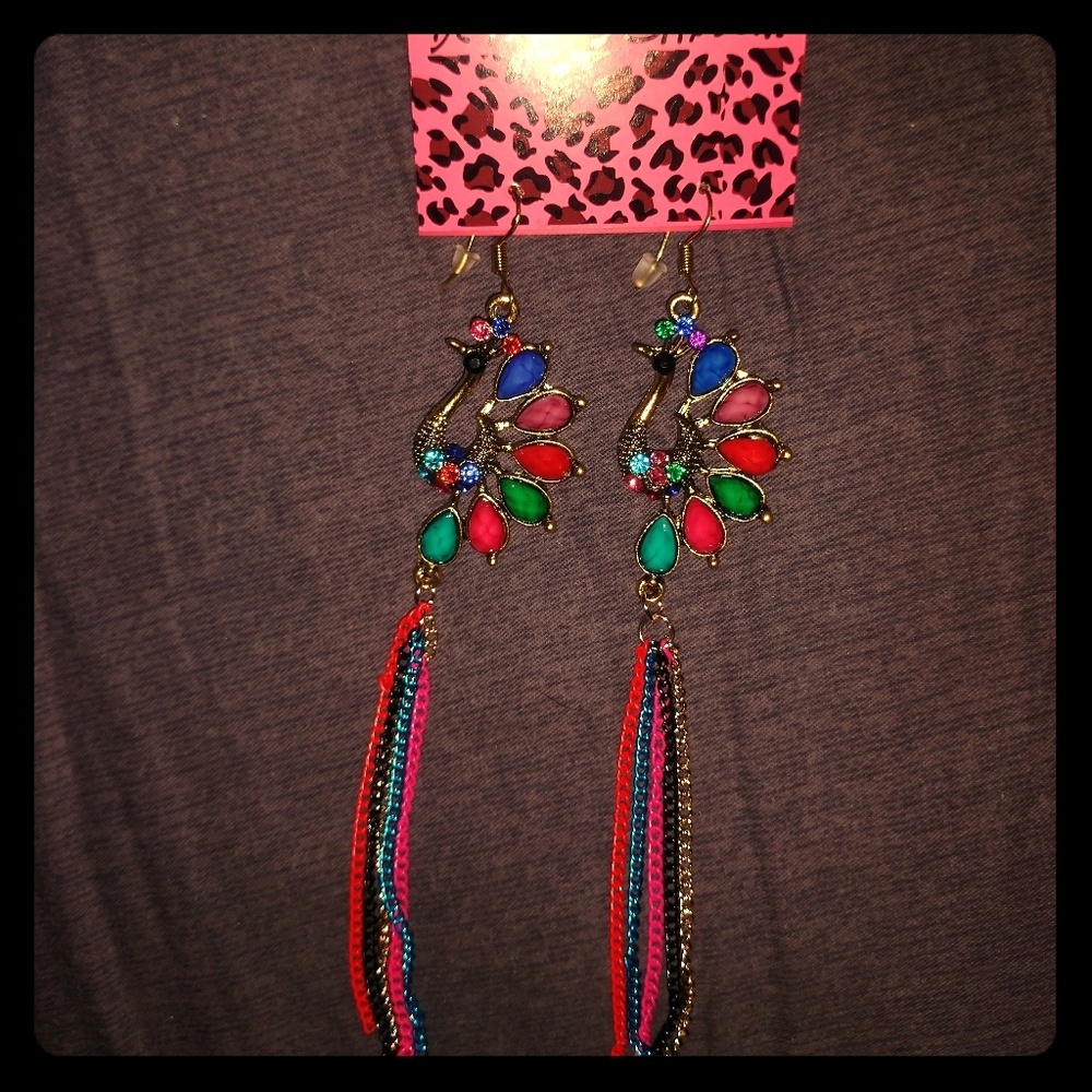 Betsey Johnson Peacock earrings